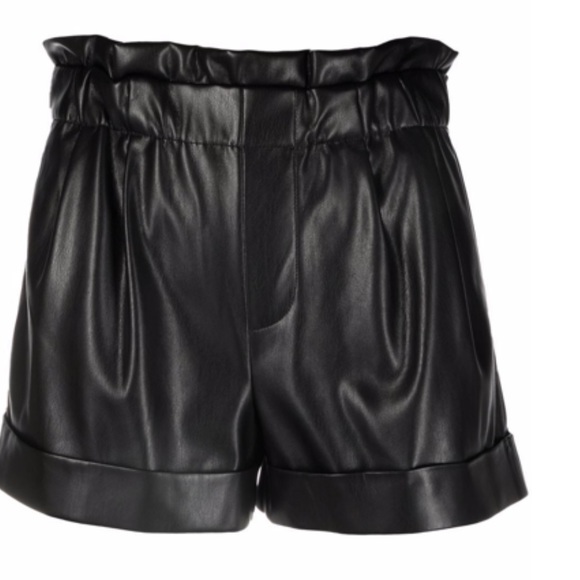Alice + Olivia Pants - Alice + Olivia Reagan Vegan Leather Shorts